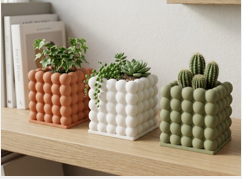 VASO DECORATIVO BUBBLE QUADRADO