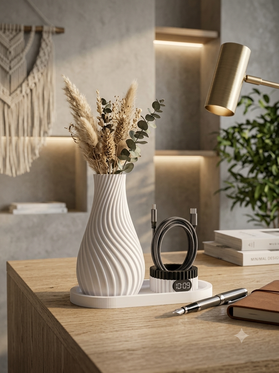 KIT DECORATIVO ESSENCE � VASO, PORTA-VELAS E BANDEJA